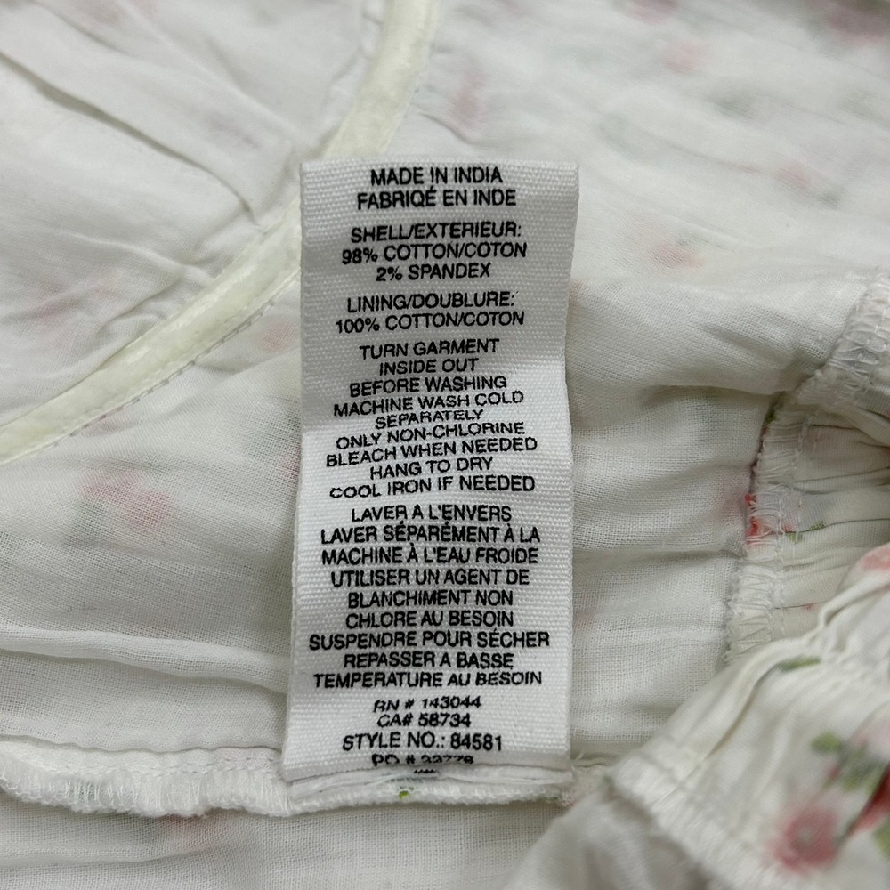 Avec Les Filles White Floral Corset Top W/Red Rose Print- NWT- See Description - Picture 5 of 6